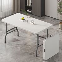 Table rectangulaire pliable en plastique, directement de l'usine, pour usage intérieur/extérieur, hôpital, salon, pique-nique, fête, décoration de mariage