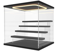 Support d'affichage pour poupées LED sur mesure en acrylique et bois de chêne, couleur personnalisée, épaisseur d'acrylique sur mesure pour les clients B2B