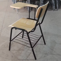 Muebles Escolares de Diseño Tradicional de Alta Calidad al por Mayor, Silla de Escritorio para Estudiantes de Madera para Aula, Tableta de Escritura