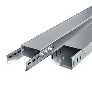 ระบบจัดการสายเคเบิลเชิงพาณิชย์ความแข็งแรงสูง รางวางสายเคเบิลอุตสาหกรรมเหล็กพร้อมฝาครอบ ขนาด 3000x300x75 มม. - Product Image 2