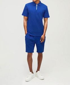 Conjunto de Polo y Pantalones Cortos con Cuello de Cremallera y Corte Ajustado, Traje Deportivo Personalizado de Alta Costura - Product Image 4