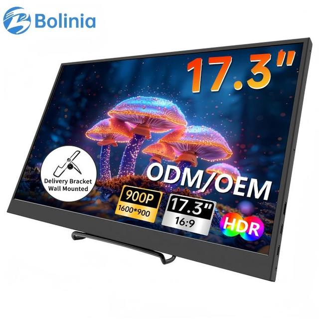 17.3 Inch Portable Gaming Monitor with HDR Type C for Mobile Phone  and Laptop