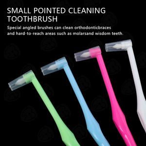 Nettoyage en profondeur touffe unique brosse à <span class=keywords><strong>dents</strong></span> à poils coniques doux soins des prothèses dentaires brosse interdentaire orthodontique - Product Image 3