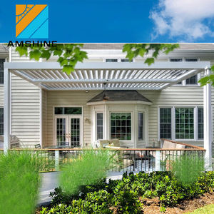 עמיד שמש תריסי אלומיניום סיפון פאטיו כיסוי חשמלי תריסי פתיחה גג מערכת פרגולה ממונע תריסי עם zip תריסים - Product Image 3