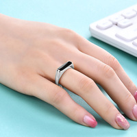 5MM unisexe en acier inoxydable haute PVD goutte d'huile perle naturelle coquille anneau à la mode unique doigt fiançailles fête bijoux