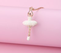 Kalung Liontin Balerina untuk Hadiah Penari Resital Balet Perhiasan Fashion Gadis Balet Wanita Kalung Penari Balet