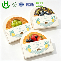 Boîte en carton blanc personnalisée avec fenêtre, emballage pour pâtisserie, gâteaux, desserts, aliments à emporter, fabricant d'emballages