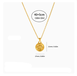 Collar <span class=keywords><strong>de</strong></span> Acero Inoxidable <span class=keywords><strong>de</strong></span> Alta Calidad con Signo Zodiacal Piscis para Hombre y Mujer, Estilo Étnico, Collar para Parejas, Accesorios Transfronterizos - Product Image 5