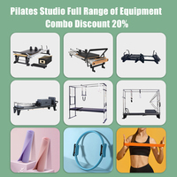 Cama de Pilates Reformer de Madera de Arce con Correas de Doble Bucle para Centros de Fitness de Lujo