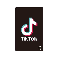 Carte de visite personnalisée avec puce NFC 1k RFID 13,56 MHz, protocole ISO 14443A, matériau PVC imperméable, carte pivotante en U pour les avis Google