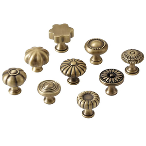 Contemporary 30mm Solid Brass Cabinet <b>Knobs</b> Antique Gold <b>Furniture</b> <b>Handles</b> for Kitchen Dresser Wardrobe Bedroom Drawer Pulls - Product Image 4