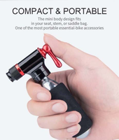 Pompe à vélo CO2 16 G, mini gonfleur de vélo avec valve Presta/Schrader, réservoir CO2 16 G, pompe à air d'urgence pour vélo