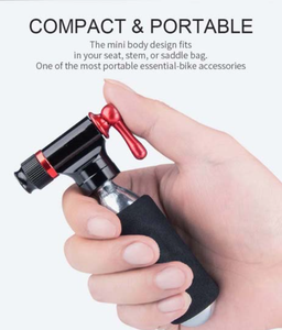 Pompe à <span class=keywords><strong>vélo</strong></span> CO2 16 G, mini <span class=keywords><strong>gonfleur</strong></span> de <span class=keywords><strong>vélo</strong></span> avec valve Presta/Schrader, réservoir CO2 16 G, pompe à air d'urgence pour <span class=keywords><strong>vélo</strong></span> - Product Image 2