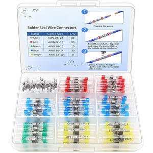Kit de connecteurs de fils à souder, 110 pièces, assortiment de bornes étanches thermorétractables pour la réparation des câblages électriques - Product Image 1