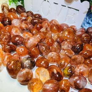 Vendita calda naturale curativo naturale blocco di quarzo rosso fuoco ruzzolato pietre lucide cristallo di ghiaia per la decorazione - Product Image 2