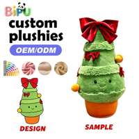 Jouets en peluche de Noël personnalisés, fabricant OEM, logo brodé, jouets en peluche rembourrés en coton PP, bonhomme en pain d'épices, maison en peluche