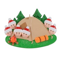 Weihnachts baum Dekorationen Harz Santa Anhänger DIY hängende Anhänger Familien mitglieder Geschenke Weihnachts schmuck