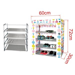 * เต้าเสียบ * ชั้นวางรองเท้าผ้ามีซิป, ตู้รองเท้า4ชั้น60X30X72cm ใสด้านหน้าบ้านและสวน/ - Product Image 1