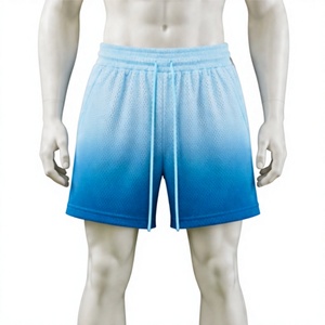 Shorts de sport pour hommes personnalisés à dégradé ombré en mesh respirant, shorts d'entraînement de basketball, shorts de gym athlétiques, shorts de streetwear à séchage rapide, shorts d'été - Product Image 1