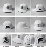 Casquette de golf respirante, légère, perforée, avec fermeture snapback, chapeau de sport, logo personnalisé, OEM ODM, casquette snapback