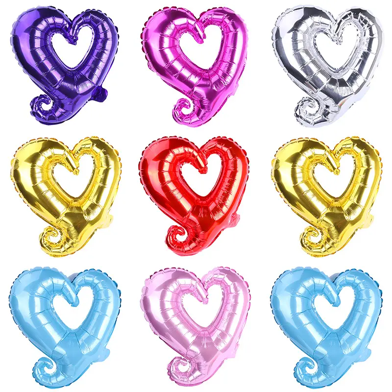 Inflatable 18 Inch Hook Heart Shape Love Balloon Wedding And Valentines Day Globos Party Decoration Foil Balloon