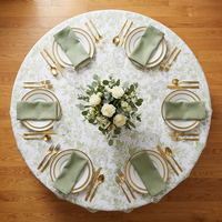 Nappe de table en tissu imprimé fantaisie de haute qualité, imperméable, avec logo et motif floral pour événements et mariages