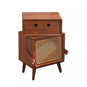Gabinete de Robot de madera moderno nórdico, almacenamiento creativo de madera de <span class=keywords><strong>cerezo</strong></span> para sala de estar, dormitorio, <span class=keywords><strong>mesita</strong></span> de <span class=keywords><strong>noche</strong></span> para aplicaciones de comedor - Product Image 1