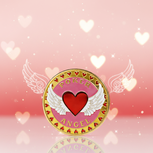 Moneda de Desafío Personalizada con Diseño de Ángel del Póker |   Moneda Conmemorativa Esmaltada Chapada en Oro al por Mayor de Fábrica con Diseño <span class=keywords><strong>Gratuito</strong></span> y Logotipo Personalizado - Product Image 2