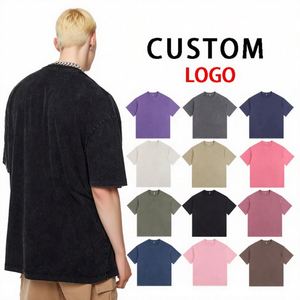 T-shirt Homme Personnalisé DTG Sérigraphié 260 g/m² 100 % Coton Épais Délavé à l'Acide Haute Qualité – T-shirts Populaires pour l'Été - Product Image 1