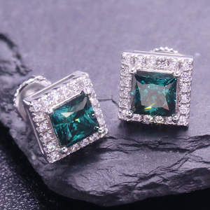 Boucles d'oreilles clous personnalisées populaires en moissanite D Color, plaqué argent or rose, pour femme, anniversaire, fiançailles, mariage, toutes occasions - Product Image 5