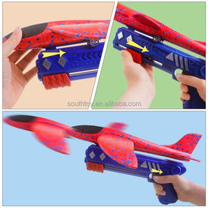 Panda 2 1 gioco di tiro a pallottola morbida aliante aereo in schiuma giocattolo lancio a mano rotatoria aeroplani a bolle di aeroplani di lancio all'aperto per ragazzo - Product Image 2