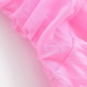 SHENZHU 2025 Autunno Nuova Moda Elegante Abito Lungo Rosa in Tessuto Narcissus con Spalla Obliqua 4933 - Product Image 5