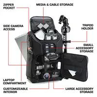 Профессиональный Рюкзак BSCI для цифровых зеркальных камер, водонепроницаемый дорожный рюкзак для цифровой камеры