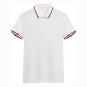 Customized <b>Polo</b> Shirt <b>White</b> Polyester 170g For Restaurant Staff Logo Printing - Product Image 1