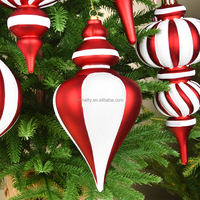 Boules de Noël en plastique de haute qualité de 35 cm, décorations de Noël incassables pour l'arbre de Noël, vente directe d'usine