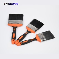 Prix d'usine Pas Cher DIY Industrie Noir PET/Filament Conique Caoutchouc et Plastique Manche Orange Pinceau