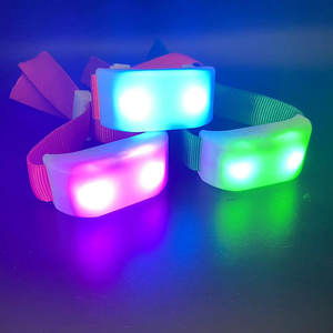 Evento <span class=keywords><strong>concierto</strong></span> Nylon ajustable nueva hebilla diseño remoto sonido activado LED pulsera - Product Image 4