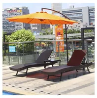 Chaise longue pliante en rotin minimaliste moderne pour l'extérieur, chaise mobile pour balcon, salle de bain, plage, piscine - Blanc