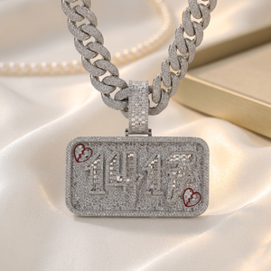Collar con Colgante de Lujo Personalizado de Hip Hop, Plata 925, Letra 3D, Moissanita VVS, Chapado en Oro, para Hombre - Product Image 4