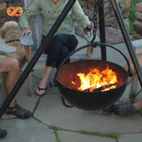 Barbecue à bois moderne de haute qualité certifié CE, chariot de barbecue à bois de chauffage haut de gamme, télécommande, foyer extérieur en acier Corten
