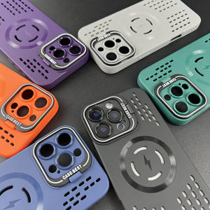 Làm mát từ trường hợp điện thoại cho <span class=keywords><strong>iPhone</strong></span> 16 Pro Max 17 khung không khí điện thoại Bìa Matte sang trọng tùy chỉnh trường hợp di động cho <span class=keywords><strong>Iphone</strong></span> TPU - Product Image 2