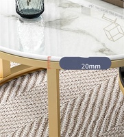Table basse extensible moderne en métal noir et or avec plateau en verre, meubles de salon