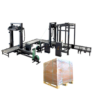 Kết thúc của dòng bao bì giải pháp tất cả các đóng gói trực tuyến hoàn toàn tự động Pallet máy đóng đai - Product Image 1