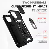 Accessoires de protection pour objectif d'appareil photo de téléphone 2 en 1, étui de téléphone antichoc de qualité supérieure avec béquille et anneau de fixation pour iPhone 15 16 ProMax