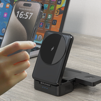 Chargeur sans fil magnétique MPP pliable certifié 25 W, station de charge pour téléphone, écouteurs, montre connectée