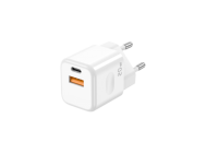 Chargeur rapide DQS 20W USB-A Type-C GaN SCP PD 3.0 5V/3A Adaptateur de prise EU/US PC Ignifuge Certifié FCC Téléphones mobiles