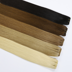 Extensions de cheveux lisses à double trame, <span class=keywords><strong>blondes</strong></span>, russes, Genius Weft 12A, 100 grammes, Remy, 100% cheveux humains - Product Image 1