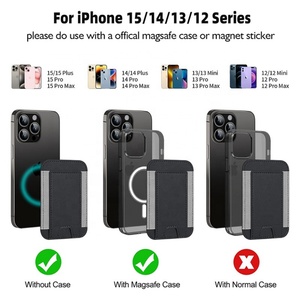 Leather Phone Wallet Magnetic Card Wallet Organizer Secure Design with Card Slot for <b>iPhone</b> Series - Product Image 6