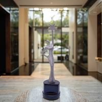 Trophée de récompense en alliage de zinc doré Holywell personnalisé de luxe, plaqué or 24 carats, écologique, qualité supérieure, 280 mm, pour le sport