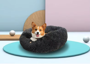Cama calmante para perros y gatos, máquina antiansiedad, lavable, esponjosa, de lujo, impermeable, Base silenciosa, cálida, acogedora, suave, para mascotas, cachorro, cama redonda - Product Image 6
